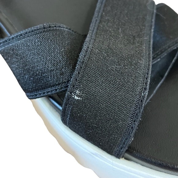 STEVEN Steve Madden Platform Sandal Elastic Strap Comfort “Kraze” Black Size 9 - Picture 7 of 10